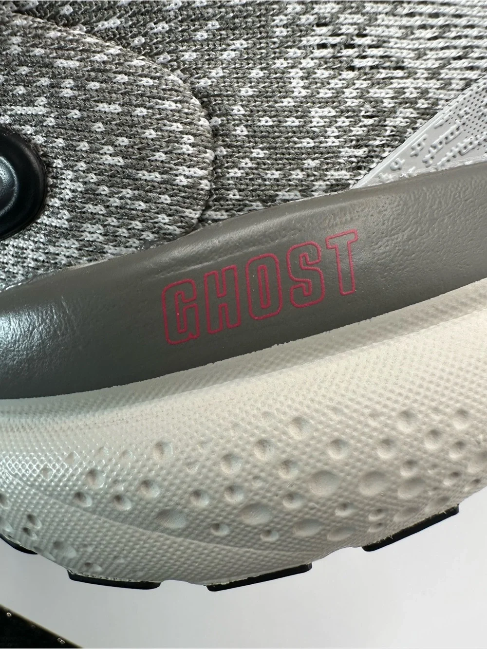 Brooks Running Shoes - Light Gray and Dark Gray with Pink Accents